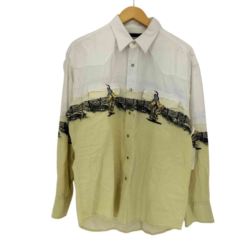 ラングラー Wrangler 90S カウボーイプリントウエスタンシャツ メンズ import:XL