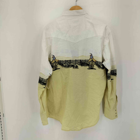 ラングラー Wrangler 90S カウボーイプリントウエスタンシャツ メンズ import:XL