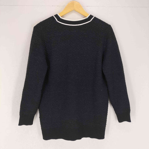 プラステ PLST 23AW ラメジャカードパールボタンミドルカーディガン レディース JPN:S