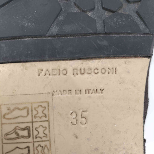 ファビオルスコーニ FABIO RUSCONI ロングブーツ Vibramソール ダークグレースエード レディース EUR:35