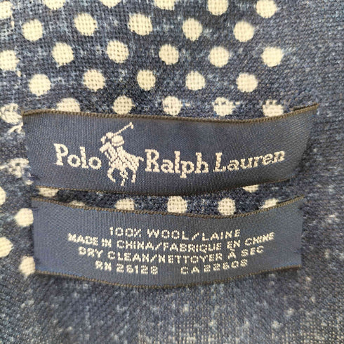 ラルフローレン RALPH LAUREN フリンジデザイン ウールドットストール レディース
