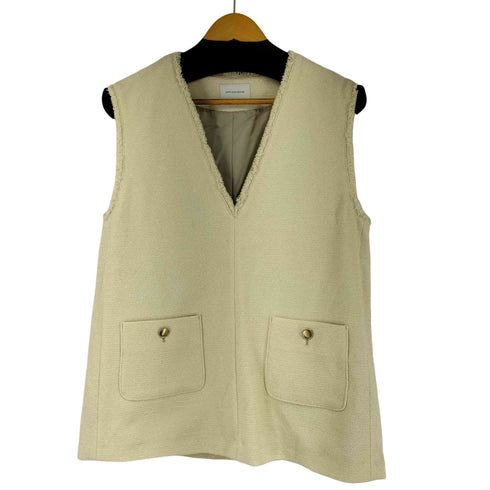 ユナイテッドアローズグリーンレーベルリラクシング UNITED ARROWS green label relaxing ブークレ ツイード ベスト レディース