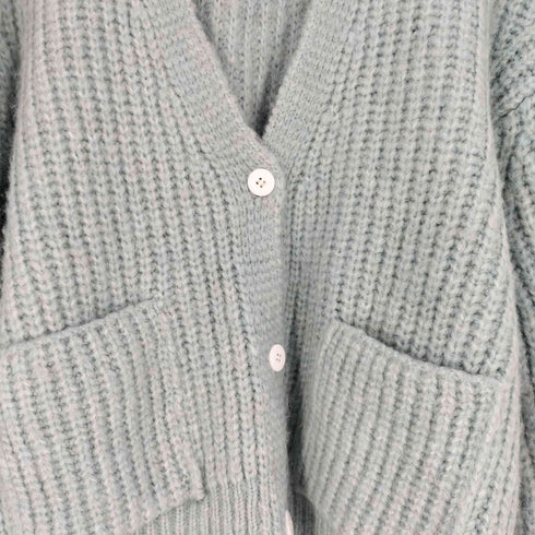 ザラ ZARA アクリルナイロン シャギー ローゲージカーディガン レディース import:L