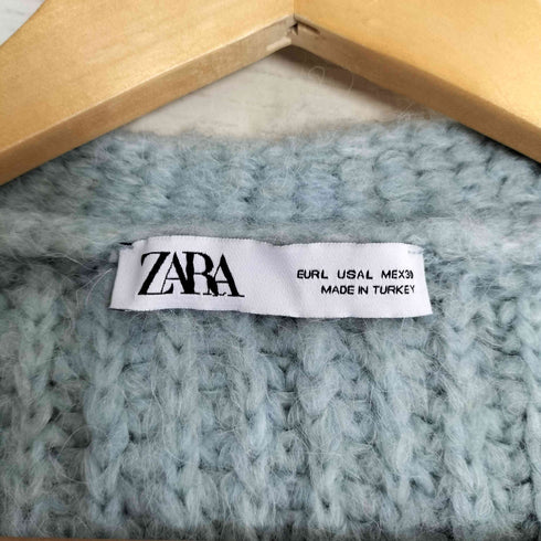 ザラ ZARA アクリルナイロン シャギー ローゲージカーディガン レディース import:L