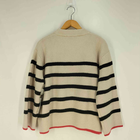 ザラ ZARA ナイロンブレンド アクリルポリエステル ボーダーニット レディース import:L