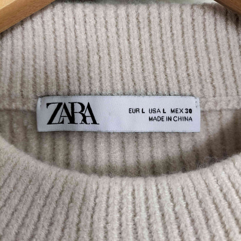 ザラ ZARA ナイロンブレンド アクリルポリエステル ボーダーニット レディース import:L
