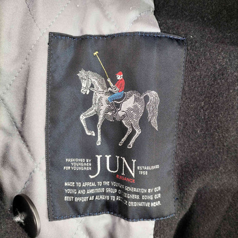 ジュン JUN 80-90s 裏地キルティング 比翼ウールステンカラーコート ウエストベルト付き メンズ ONE SIZE