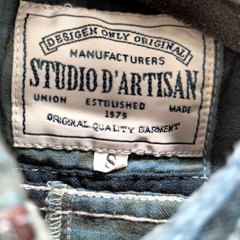 スタジオダルチザン STUDIO DARTISAN 5533 パッチワーク半袖シャツ メンズ JPN:S