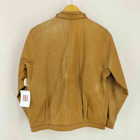 MADE IN KOREA カウレザー シングルライダースジャケット ネックベルト YKK レディース JPN:11号