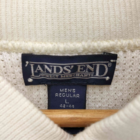ランズエンド LANDS END 90S USA製ヘンリーネックコットンニット メンズ JPN:L