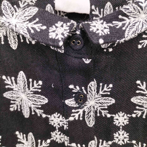 ツハル TSUHARU 雪の結晶柄刺繍ワンピース レディース FREE