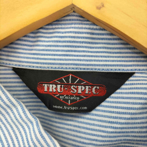 トゥルースペック TRU SPEC パッチ刺繍 リメイク加工 ストライプ B.D L/S シャツ レディース import:L