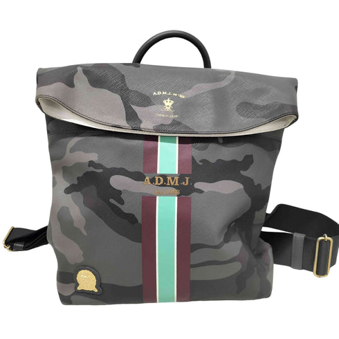 エーディーエムジェイアクセソワ A.D.M.J カモ柄2WAYレザーバックパック ウッドランド レディース