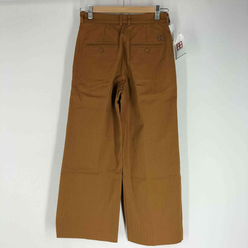 ケンゾー KENZO Cropped High-Waisted Trousers リネンコットン クロップドワイドパンツ レディース 34