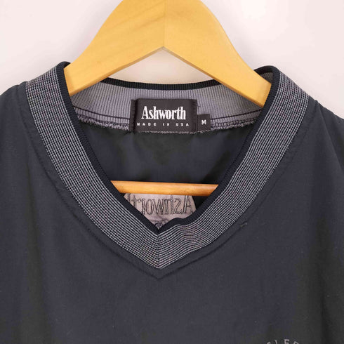 アシュワース ASHWORTH ロゴ刺繍 Vネック ベスト メンズ import:M