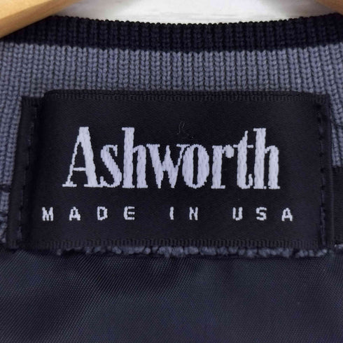 アシュワース ASHWORTH ロゴ刺繍 Vネック ベスト メンズ import:M