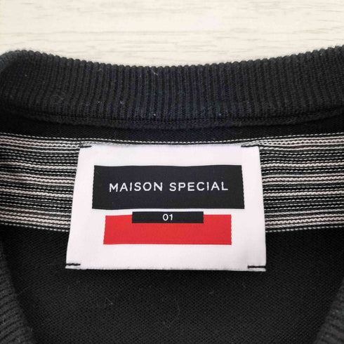 メゾンスペシャル MAISON SPECIAL マルチボーダープライムオーバーニット メンズ JPN:1