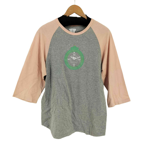 SPAZ x ANDSUNS ツートン クロックプリント ラグランカットソー メンズ JPN:M