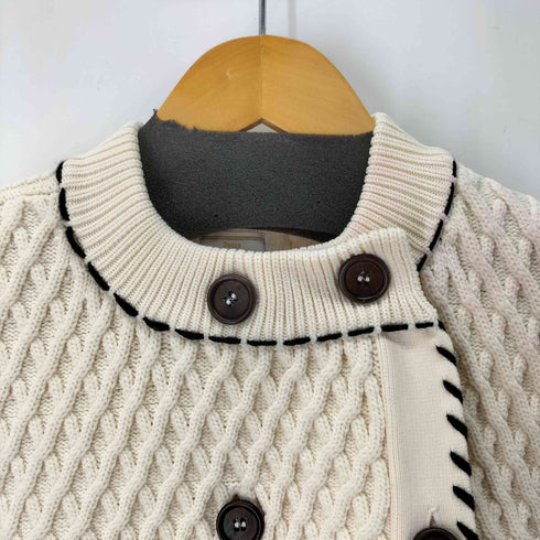 peace love and keeping it foxy ステッチデザインケーブルニットコート レディース JPN:S