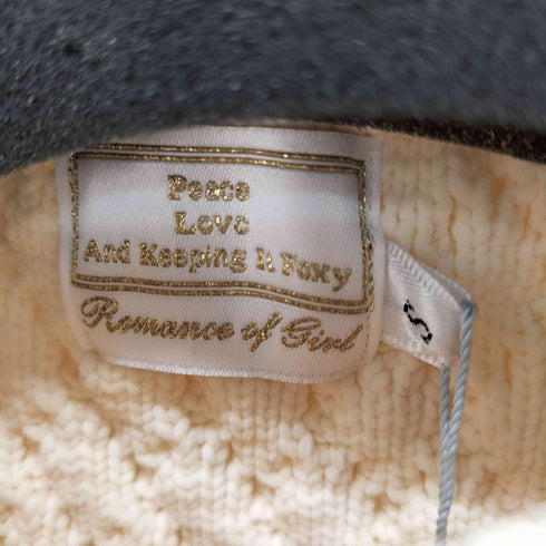 peace love and keeping it foxy ステッチデザインケーブルニットコート レディース JPN:S