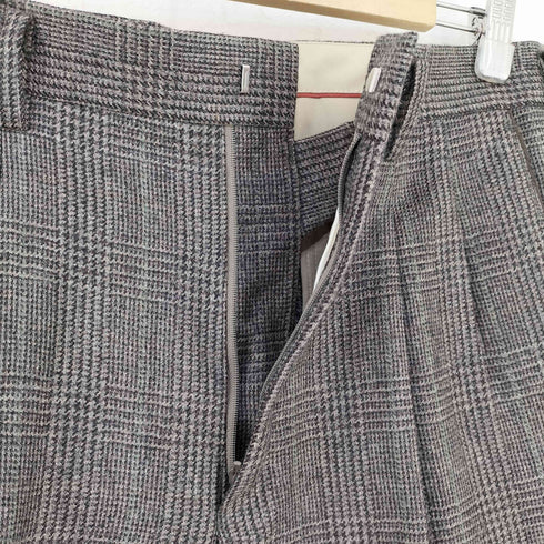 ミチコロンドン MICHIKO LONDON アルパカウール 2タックチェックスラックス メンズ ウエスト82cm