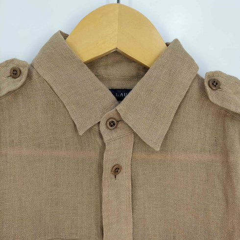 ラルフローレン RALPH LAUREN Classic Fit リネン100 ミリタリーシャツ レディース 2 155/84A