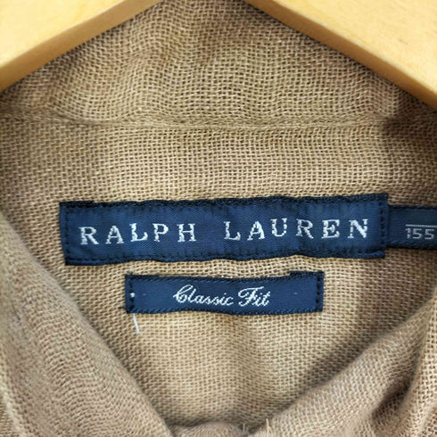 ラルフローレン RALPH LAUREN Classic Fit リネン100 ミリタリーシャツ レディース 2 155/84A