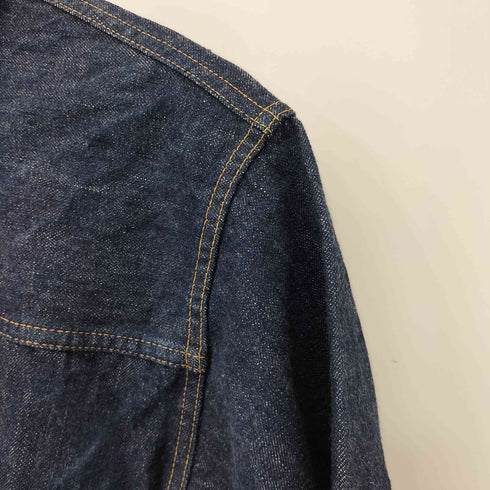 オアスロウ orSlow Pleated Front Blouse デニムジャケット Lot 6011 メンズ JPN:M