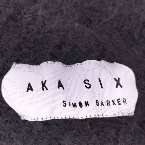 AKA SIX SIMON BARKER 安全ピンデザイン モヘヤ78% ビーニー レディース