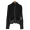 ヨウジヤマモトプールオム Yohji Yamamoto POUR HOMME 00s アーカイブ 異素材 前ポケ ドッキング ドライバーズニット メンズ 3