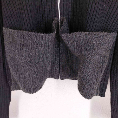 ヨウジヤマモトプールオム Yohji Yamamoto POUR HOMME 00s アーカイブ 異素材 前ポケ ドッキング ドライバーズニット メンズ 3