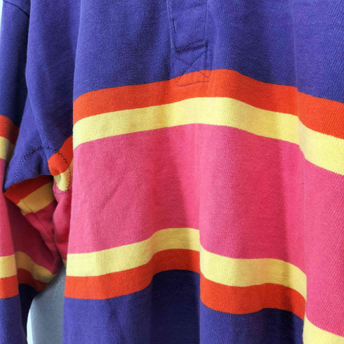 バーバリアン BARBARIAN 90s MADE IN CANADA コットンボーダーL/Sポロシャツ メンズ JPN:L