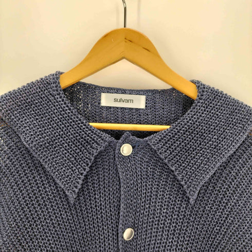 サルバム sulvam SAILOR COLLAR KNIT CARDIGAN スリットディテール カーディガン レディース JPN:M