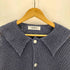 サルバム sulvam SAILOR COLLAR KNIT CARDIGAN スリットディテール カーディガン レディース JPN:M