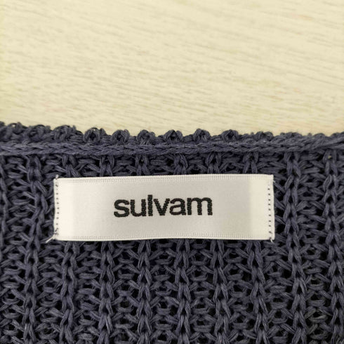 サルバム sulvam SAILOR COLLAR KNIT CARDIGAN スリットディテール カーディガン レディース JPN:M