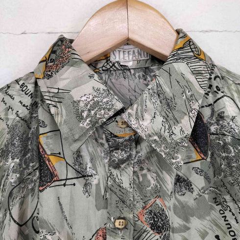 STEFANO 総柄 S/S シャツ レディース