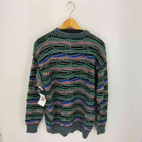 ザラ ZARA マルチカラージャガードニット メンズ import:L