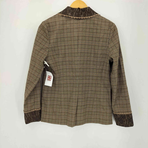 アクシーズファム axes femme グレンチェック 5B テーラードジャケット レディース