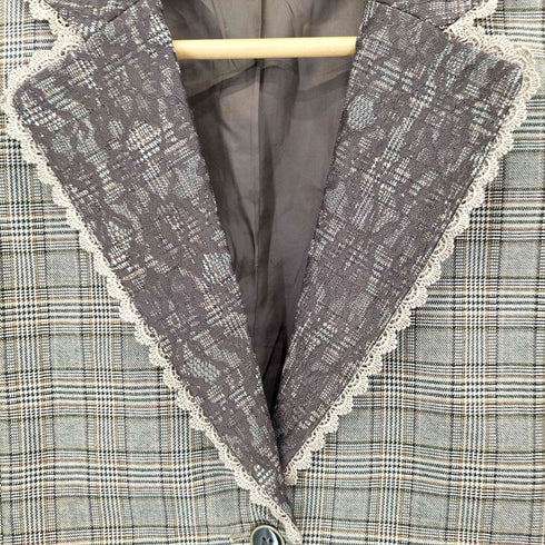 アクシーズファム axes femme グレンチェック 5B テーラードジャケット レディース