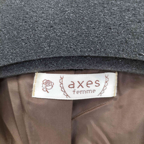 アクシーズファム axes femme グレンチェック 5B テーラードジャケット レディース