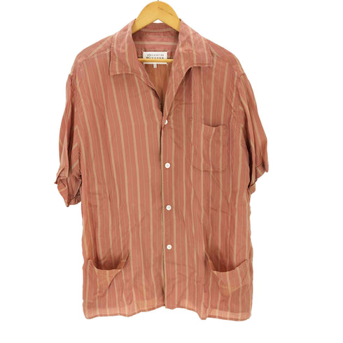 メゾンマルジェラ Maison Margiela ストライプボウリングシャツ メンズ 54