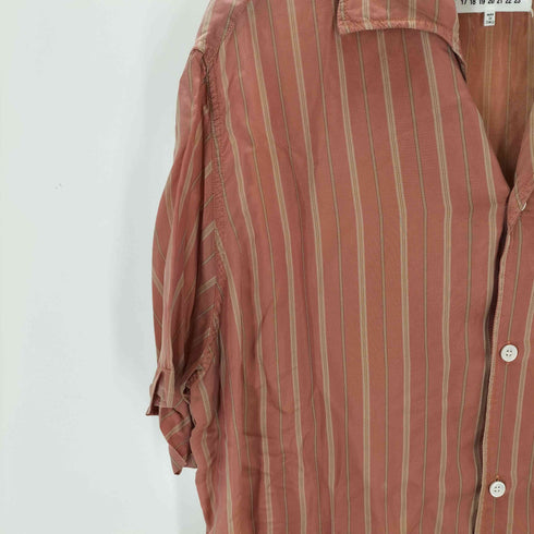 メゾンマルジェラ Maison Margiela ストライプボウリングシャツ メンズ 54