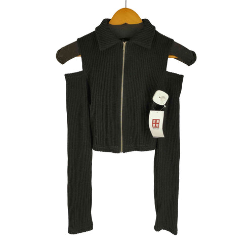ラブユ LVEU. ショルダーカットアウトフロントジップトップス レディース FREE