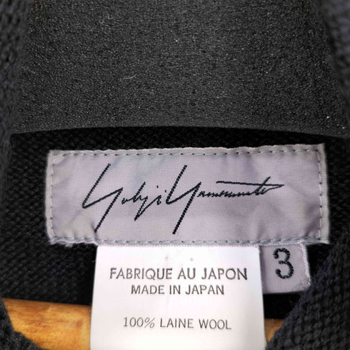 ヨウジヤマモト Yohji Yamamoto LAINE WOOL 裾デザイン タートルネックニット メンズ JPN:3