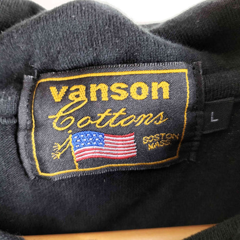バンソン VANSON スカル ドクロ バック刺繍 ダブルポケット S/S シャツ メンズ import:L