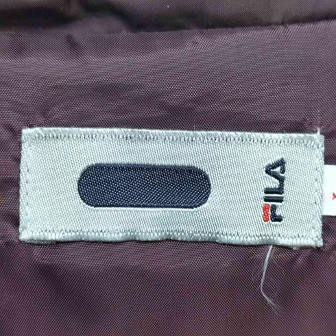 フィラ FILA ロゴ刺繍 比翼 中綿 コート レディース import:L