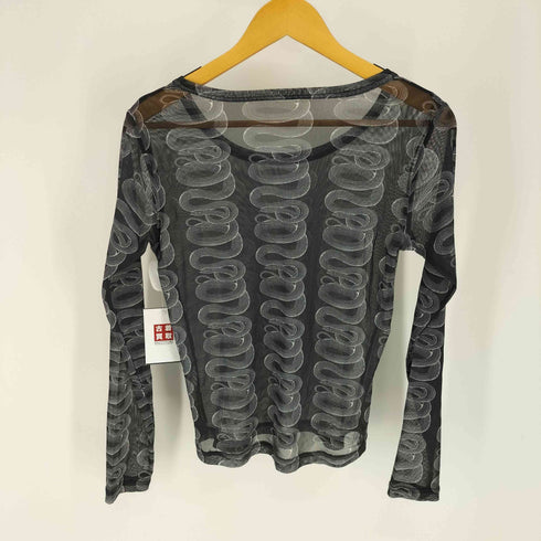ヒステリックグラマー HYSTERIC GLAMOUR 23SS SNAKE LOOP柄 Tシャツ レディース FREE