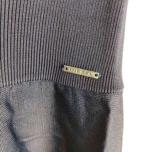 ディーゼル DIESEL プレートロゴ レーヨン混 ニット プリーツミニスカート レディース