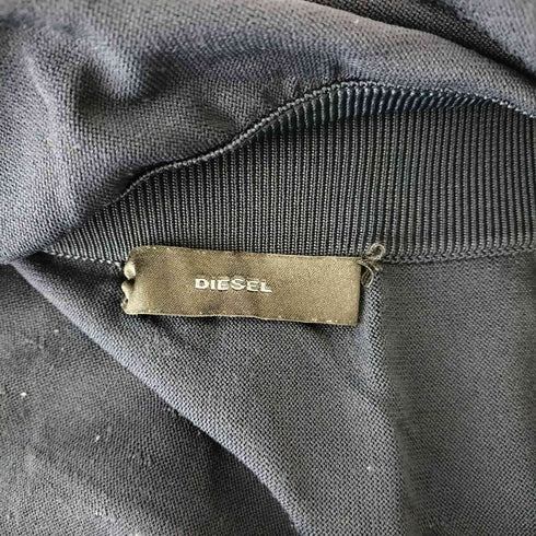 ディーゼル DIESEL プレートロゴ レーヨン混 ニット プリーツミニスカート レディース