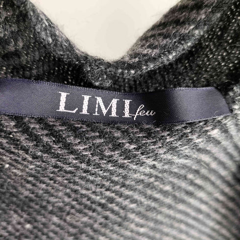 リミフゥ LIMI feu バッククロス アシンメトリー ドレープ変形 前開きニット レディース S